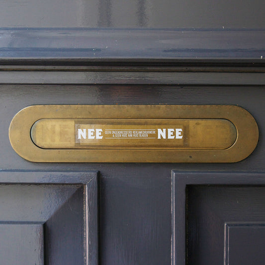 Brievenbussticker - streng
